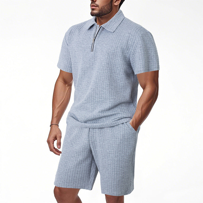 Herren Polo Kurzarm Modern mit elastischen Shorts Sportlich