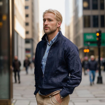 Herren Steppjacke Lässig Modern Mit Hochem Kragen