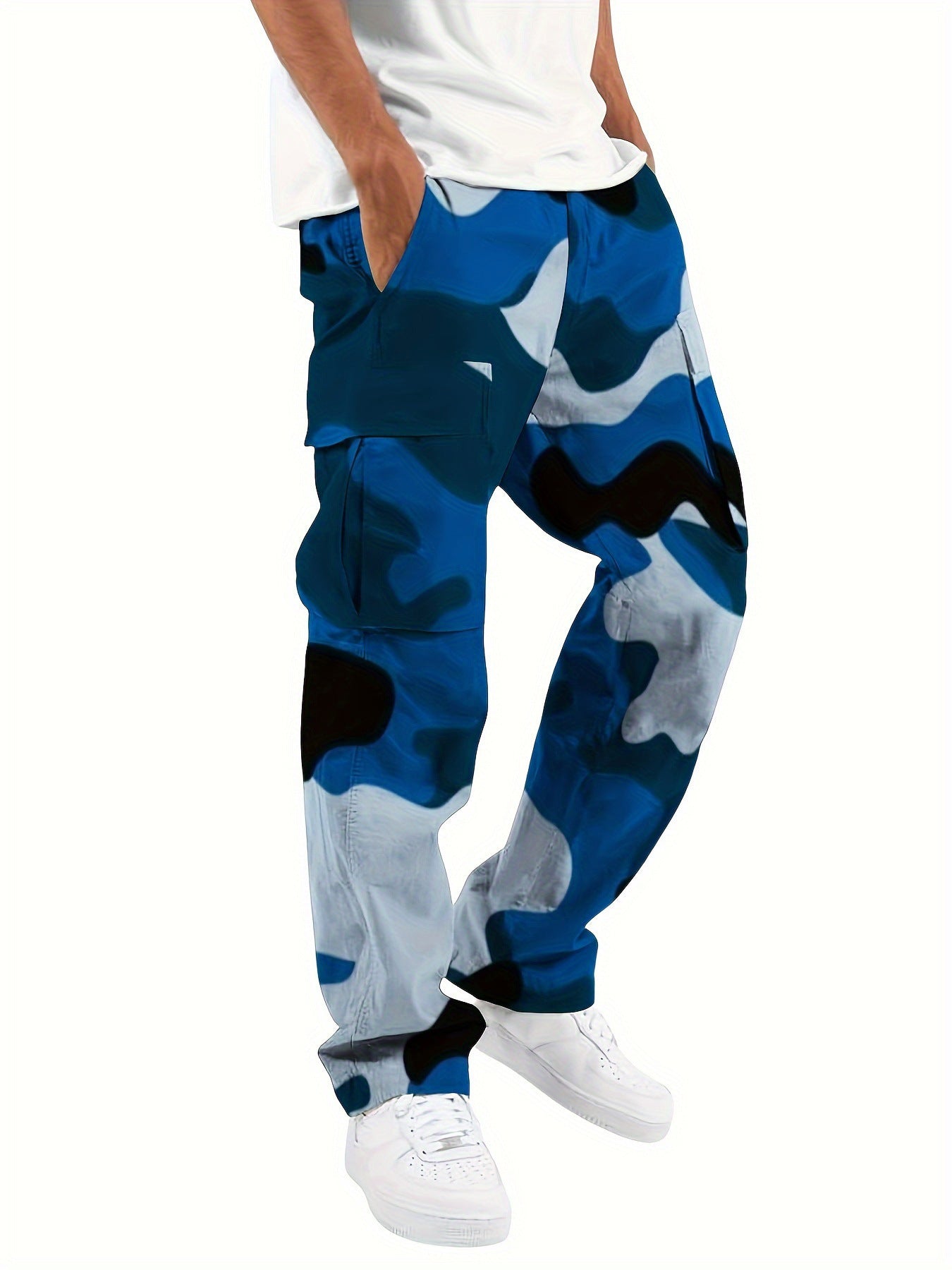 Herren Cargo-Hose Camouflage Vieltaschig Praktisch