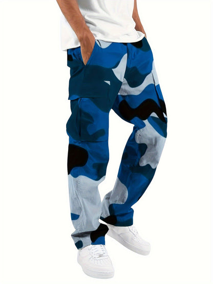 Herren Cargo-Hose Camouflage Vieltaschig Praktisch