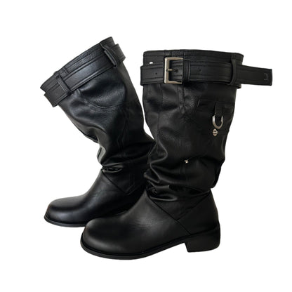 Damen Stiefel Mit Gummibund Komfort Blockabsatz Modern