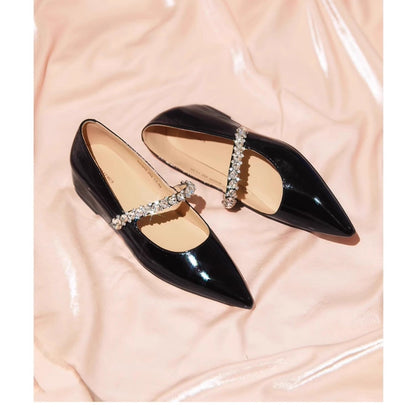 Damen Pumps Slingback mit Kristallriemen Elegant Schuhe - BerlinGlamour