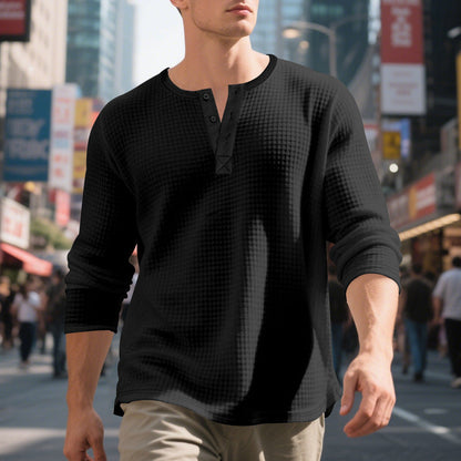 Herren Langarmshirt Strukturiertes Design Modern Berlin
