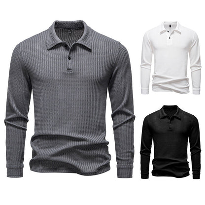 Herren Polohemd Modern mit Struktur und Flachkragen - BerlinGlamour