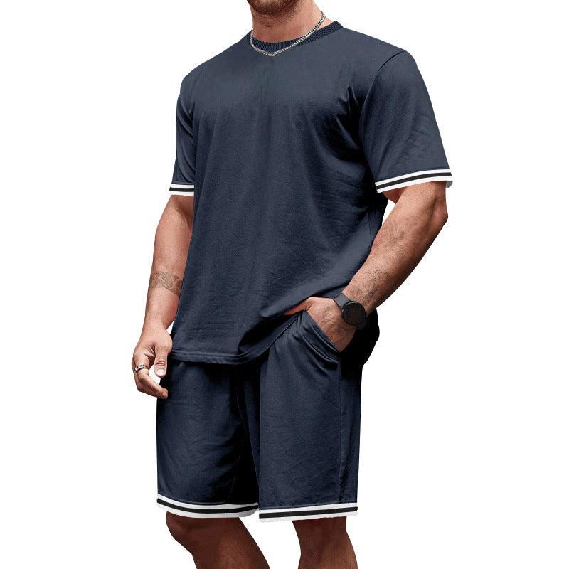 Herren Sportset Freizeitbekleidung Kontrast Modern