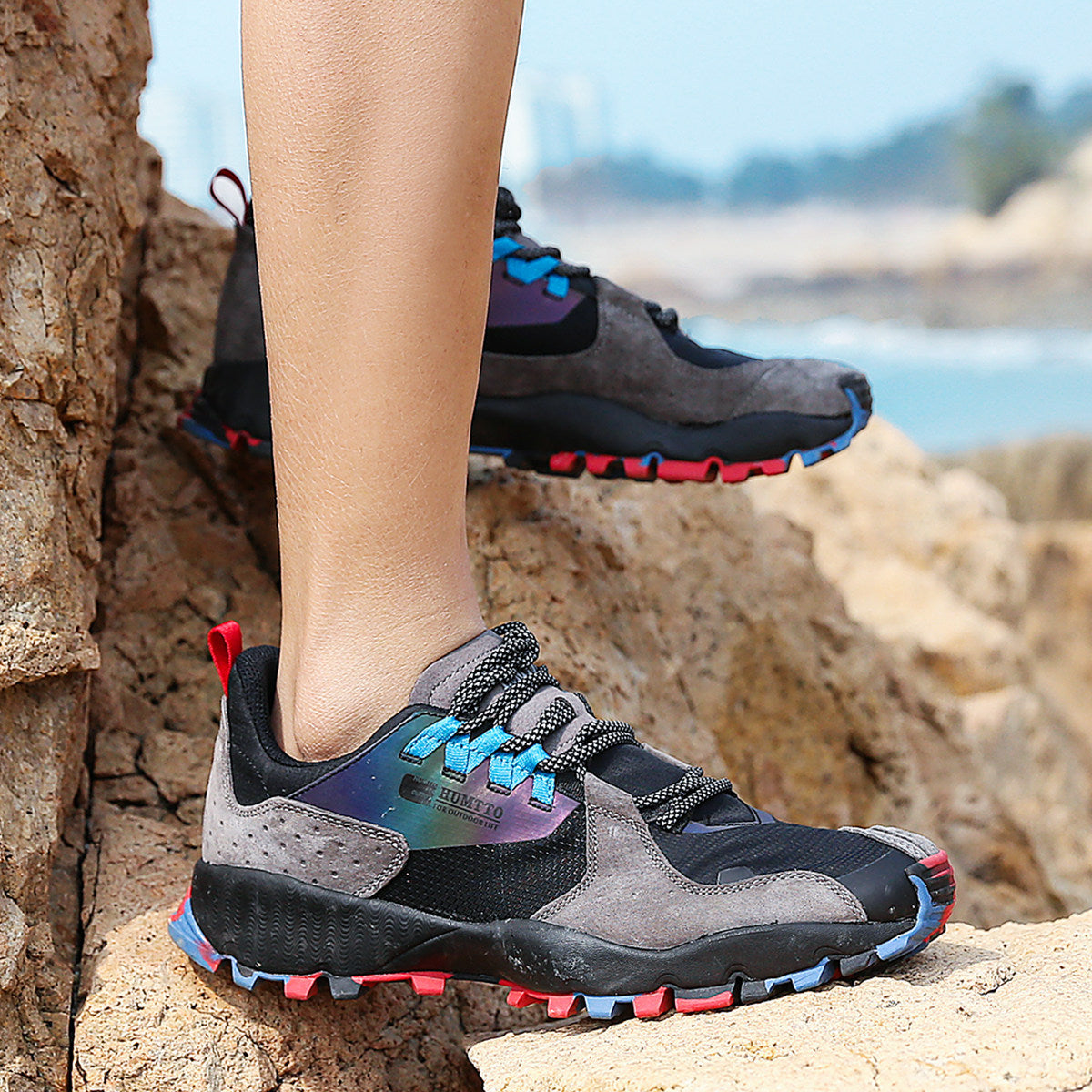 Damen Trail-Lauffschuhe Rutschfest Atmungsaktiv Komfort