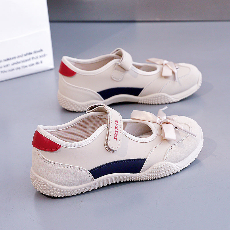 Damen Ballerinas Bequem Sportlich Klettverschluss