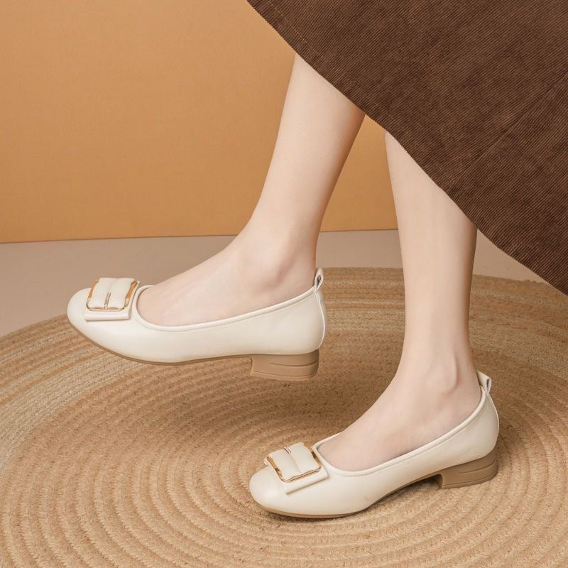 Damen Ballerinas Elegante Schnallen Schuhe Frauen