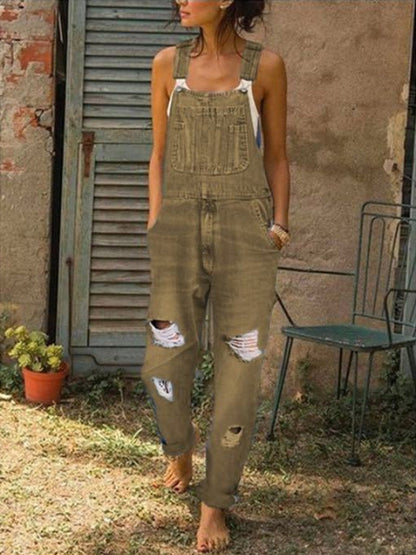 Damen Overall Lässig Vintage Style