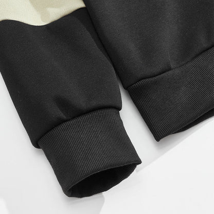 Herren Langarm-Polo Sportlich Modern Kontrastärmel
