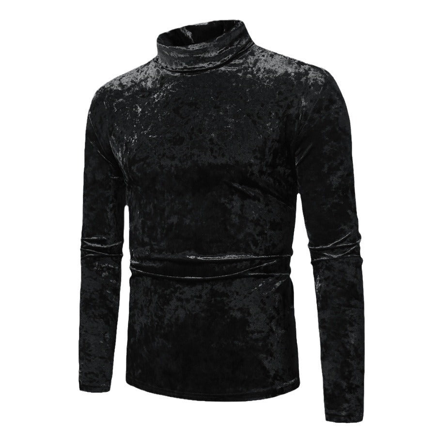 Herren Rollkragenpullover Luxus Samt Stil Berlin
