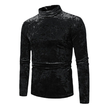 Herren Rollkragenpullover Luxus Samt Stil Berlin