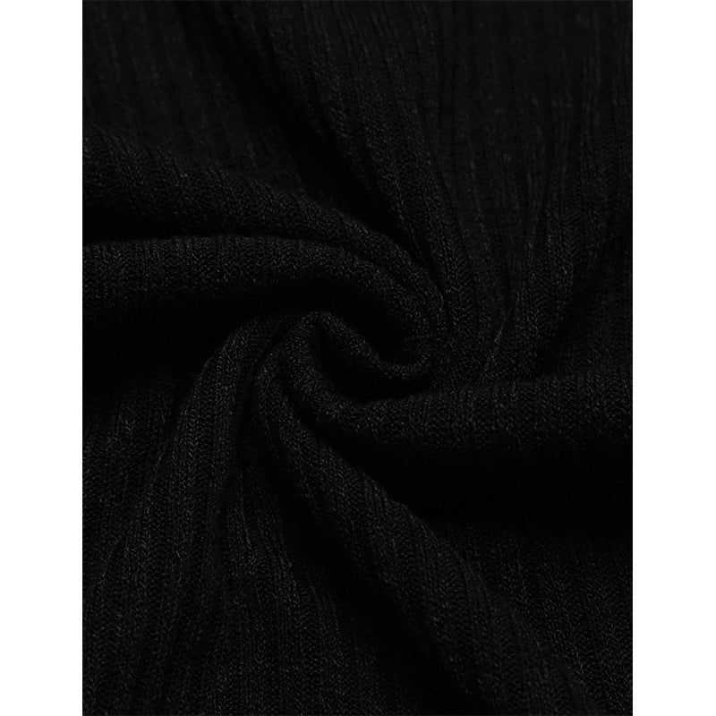 Herren Longsleeve Elastisch Ripp-Oberteil Modern