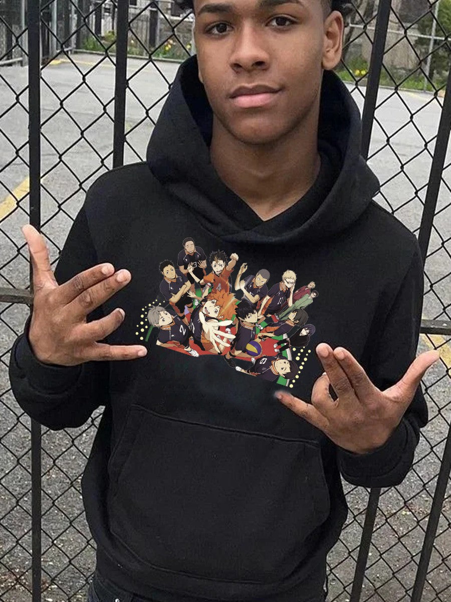 Herren Hoodie Anime Druck Berlin Streetwear Style