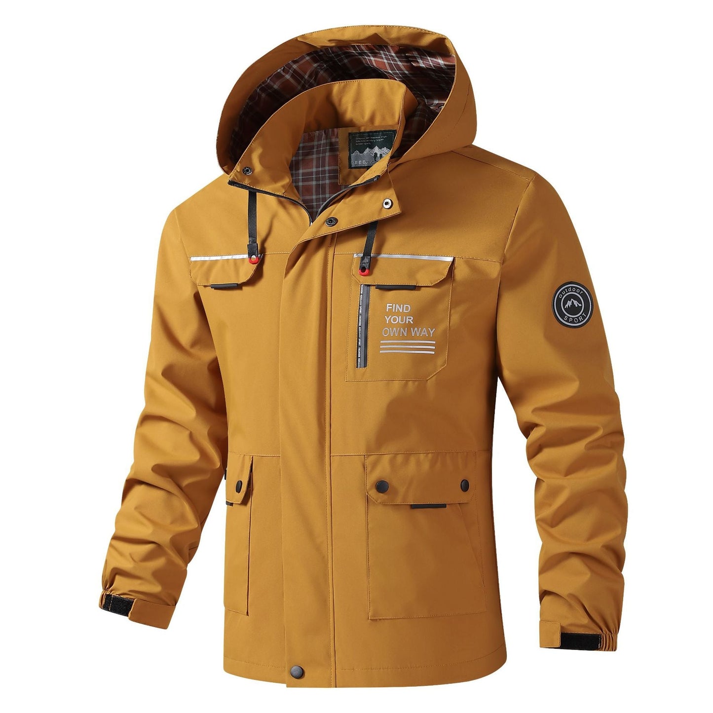 Herren Wetterjacke Multifunktionsjacke Wasserfest Winddicht