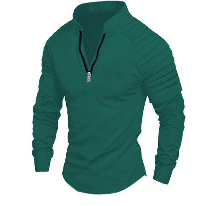 Herren Langarmshirt Sportlich Funktionell mit Reißverschluss