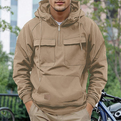 Herren Anorak Funktionsjacke Wasserabweisend mit Taschen