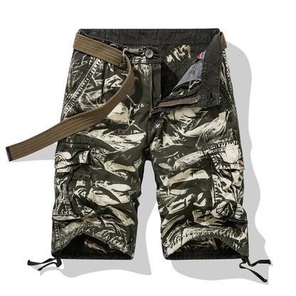 Herren Cargo Shorts Elastisch Bequem Mit Vielen Taschen