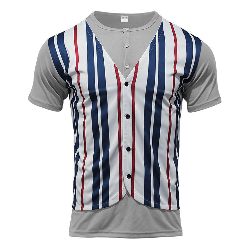 Herren Hemd Kurzarm Streifenmuster Modern Berlin Style