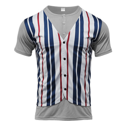 Herren Hemd Kurzarm Streifenmuster Modern Berlin Style