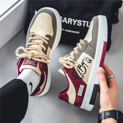 Damen Sneaker Freizeitschuhe Trendig Kontrast Obermaterial