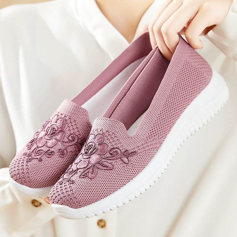 Damen Sneaker Bequem Slip-On Flora Style - BerlinGlamour