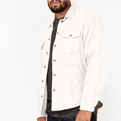 Herren Cordjacke robust mit Taschen und Reißverschluss