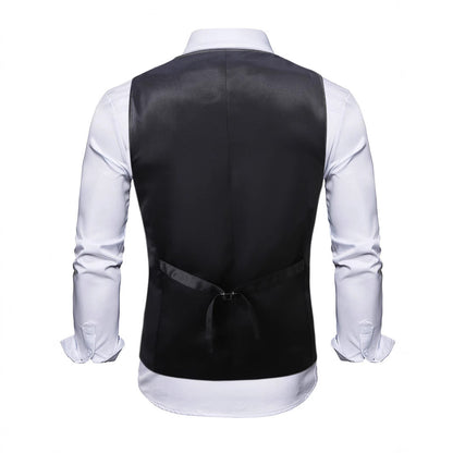 Herren Paillettenweste Elegant mit Fliegenbinder Glitzer