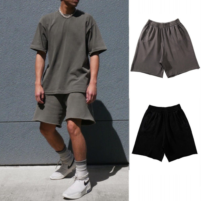 Herren Shorts Sportlich Atmungsaktiv mit Reißverschlusstaschen