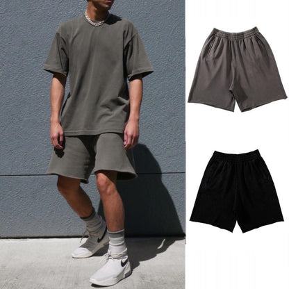 Herren Shorts Sportlich Atmungsaktiv mit Reißverschlusstaschen