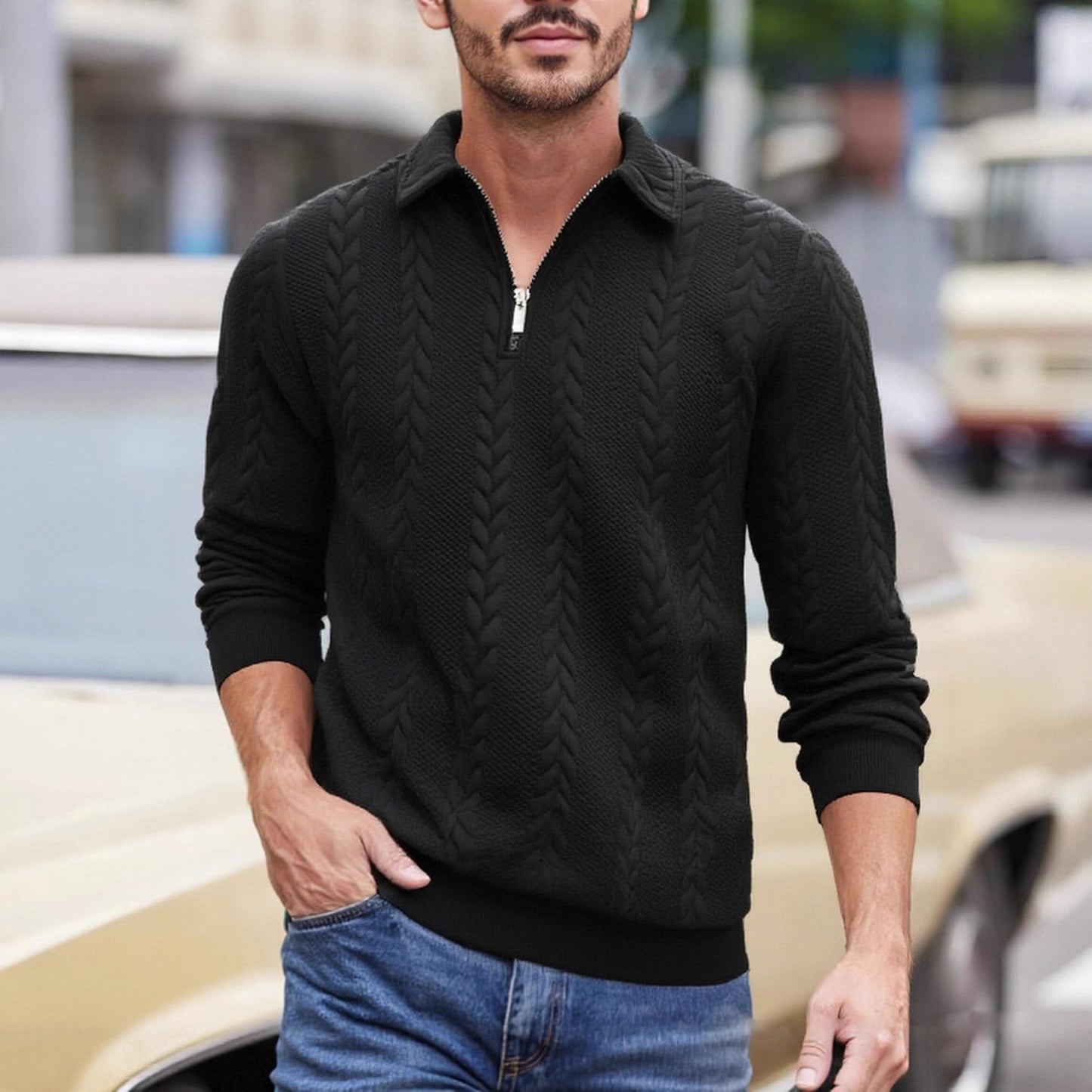 Herren Pullover Lässig Hochwertig Strick