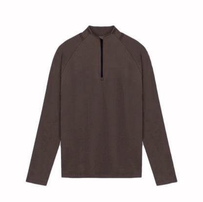 Herren Longsleeve Funktionsshirt Stehkragen Reißverschluss Sportlich