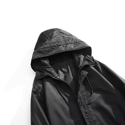 Herren Sportjacke Übergangsjacke Kapuze Fleece Verstellbar