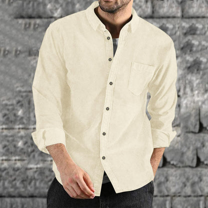 Herren Cordhemd Casual Bequem Modern
