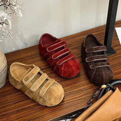 Damen Sneaker Wildleder Bequem Klettverschluss - BerlinGlamour