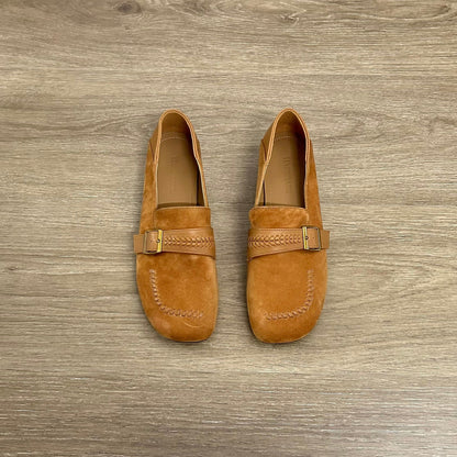Weiche Damen Mokassins Leder Riemen Schuhe Modern