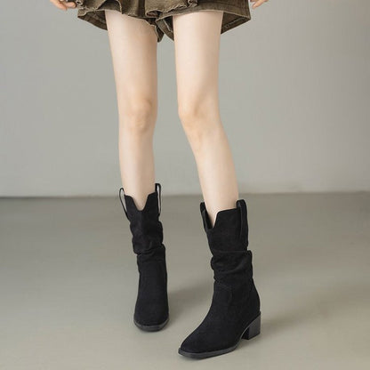 Damen Stiefeletten Lässig Rauleder Braun Schnürsenkel