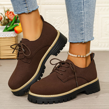 Damen Schnürschuhe Robust Profil Modisch
