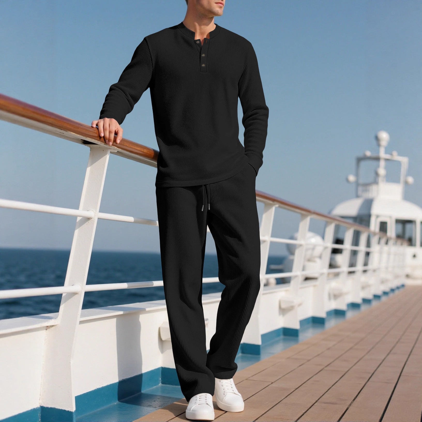 Herren Hoodie Langarm Komfort Elastisch Modern - BerlinGlamour