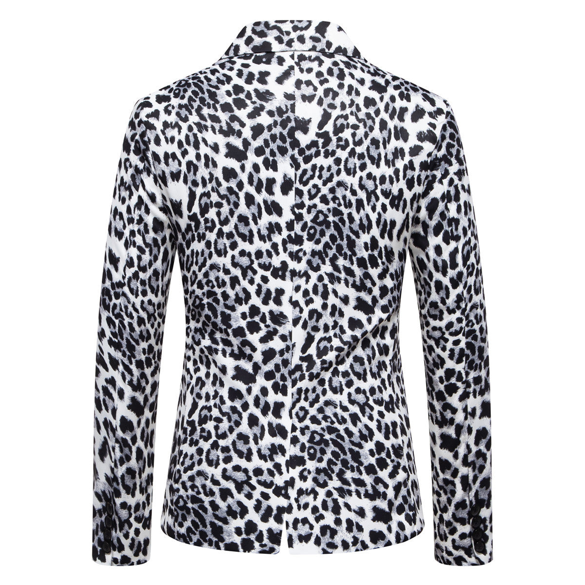 Herren Blazer Modisch Leopardenmuster Anzugjacke Elegant