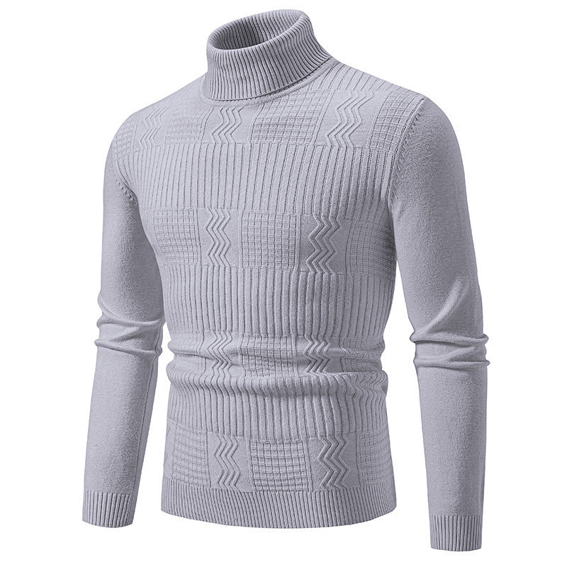 Herren Turtleneck Pullover Strukturiert Modern