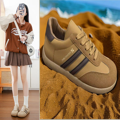 Damen Sneaker Leder Bequem Komfort Schuhe