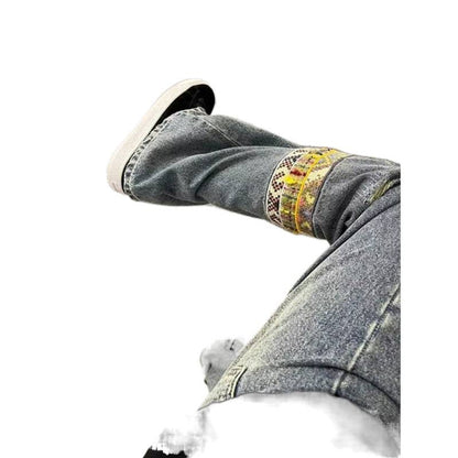 Herren Jeans Modern Lässig Mit Zierdetails
