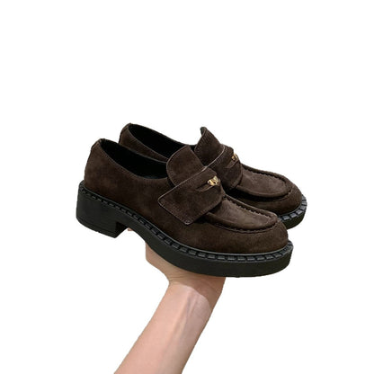 Elegante Damen Loafers Lackleder Schuhe mit Riemen