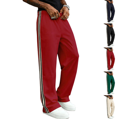 Herren Freizeithose Sportlich Mit Streifen Modern