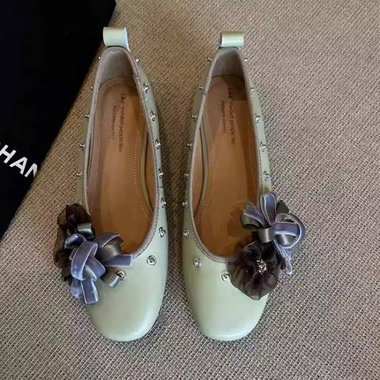 Damen Ballerinas Schmuck Applikationen Bequem