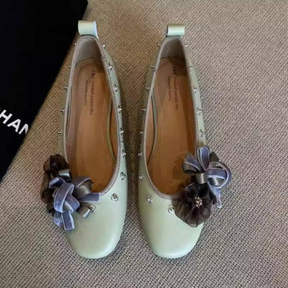 Damen Ballerinas Schmuck Applikationen Bequem