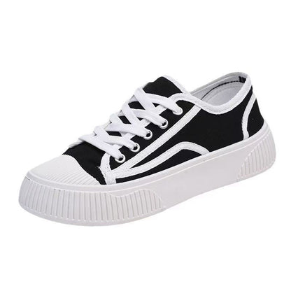 Damen Sneaker Lässig Stoffschuhe Kontrast Design
