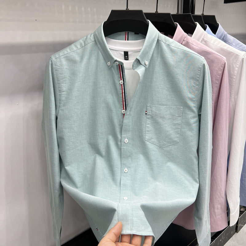 Herren Langarmhemd Modern Slim Fit Baumwolle Qualität
