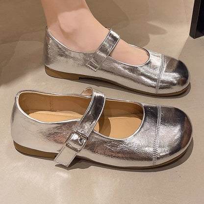 Damen Ballerinas Elegante Komfort Schuhe Mit Riemchen